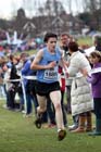 Euan Gilham (Scotland West) leads in the Under-15 Boys, McCain Inter Counties Cross Country, Cofton Park, Birmingham.